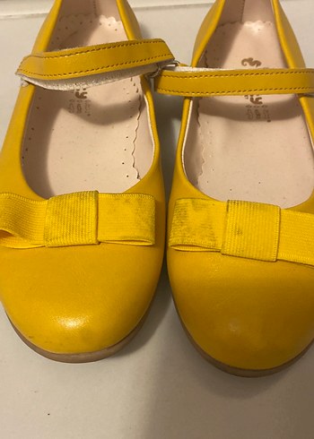 Sarı Kız Çocuk Rugan Babet Ayakkabı - Görsel 4