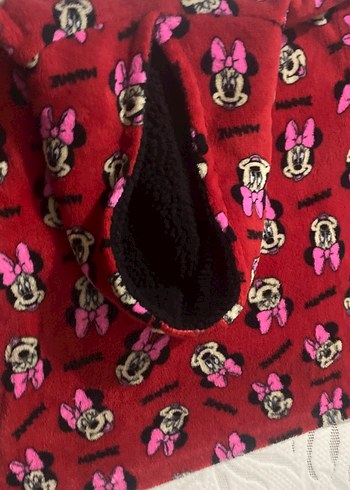 Kız Çocuk Minnie Baskılı Kırmızı Polar - Görsel 3