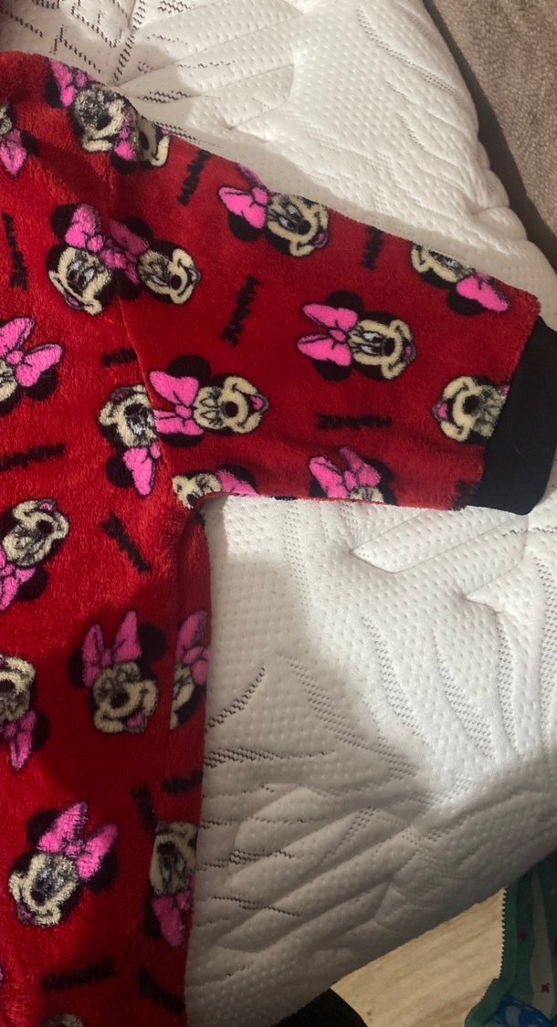 Kız Çocuk Minnie Baskılı Kırmızı Polar - Görsel 2