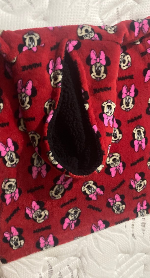 Kız Çocuk Minnie Baskılı Kırmızı Polar - Görsel 3