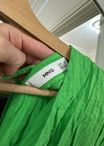 Mango uzun yeşil elbise - Görsel 2