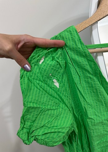 Mango uzun yeşil elbise - Görsel 5