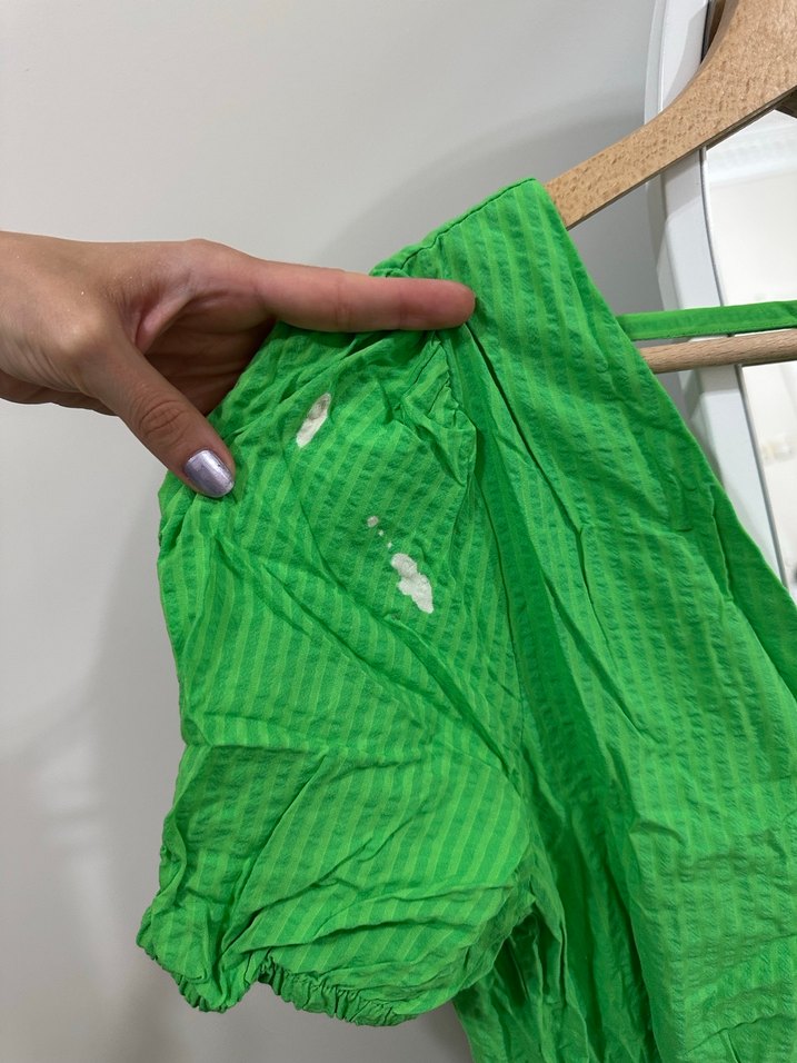 Mango uzun yeşil elbise - Görsel 5