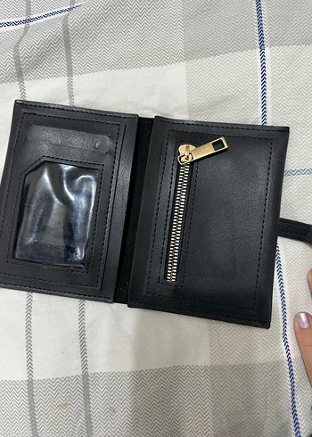 Fermuarlı Siyah Deri Kadın Cüzdanı - Görsel 2