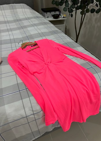 ZARA NEON PEMBE PARTY ELBİSESİ - Görsel 2