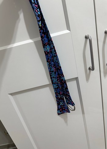 ZARA UZUN ÇİÇEKLİ SATEN ELBİSE - Görsel 6