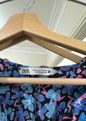 ZARA UZUN ÇİÇEKLİ SATEN ELBİSE - Görsel 4