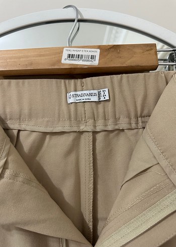 Bej Kadın Kumaş Pantolon Stradivarius - Görsel 4