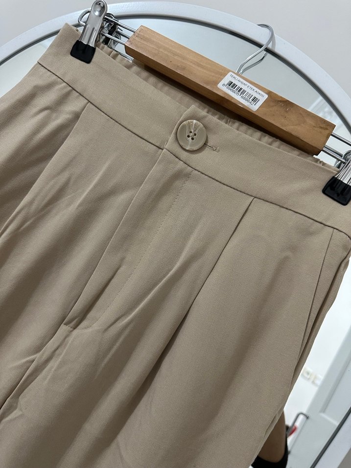 Bej Kadın Kumaş Pantolon Stradivarius - Görsel 3