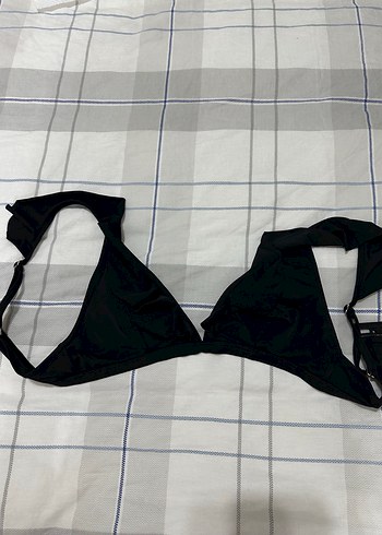 Siyah Askılı Midi Bikini Üstü - Görsel 2