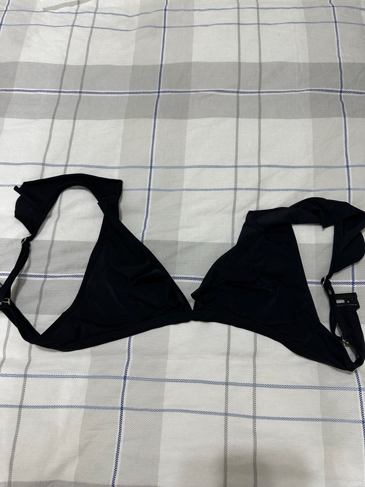 Siyah Askılı Midi Bikini Üstü - Görsel 2