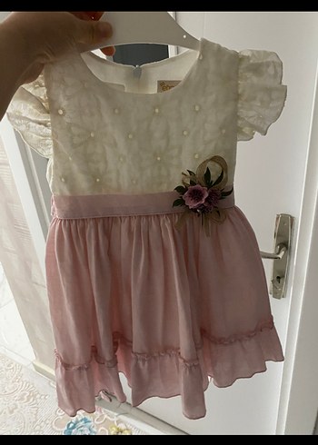 LC Waikiki Kız Çocuk Pembe Fırfırlı Elbise
