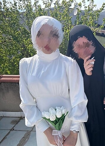 36 Beden beyaz Renk Nikah elbisesi 