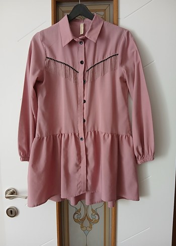 Püsküllü Pembe Tunik - Görsel 5