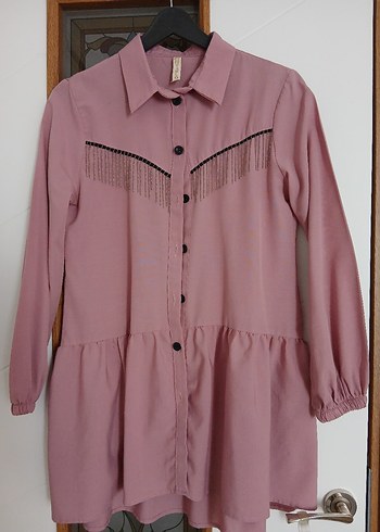 Püsküllü Pembe Tunik - Görsel 6