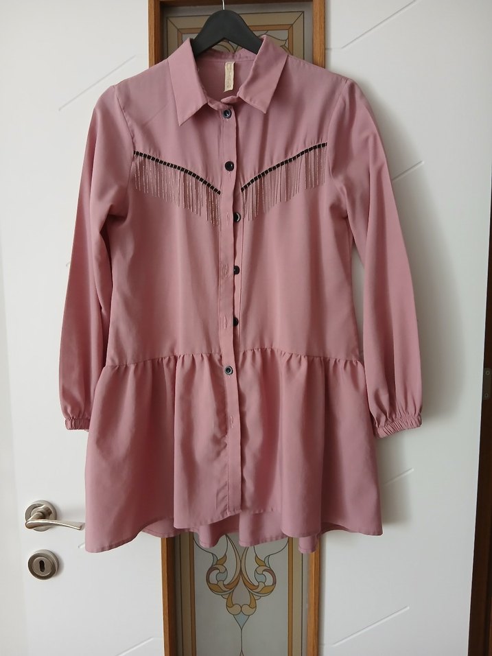 Püsküllü Pembe Tunik - Görsel 5