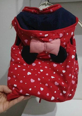 Kız Çocuk Kırmızı Fermuarlı Yelek - Görsel 3