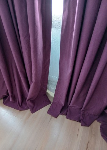 mürdüm renk fon Perde - Görsel 4