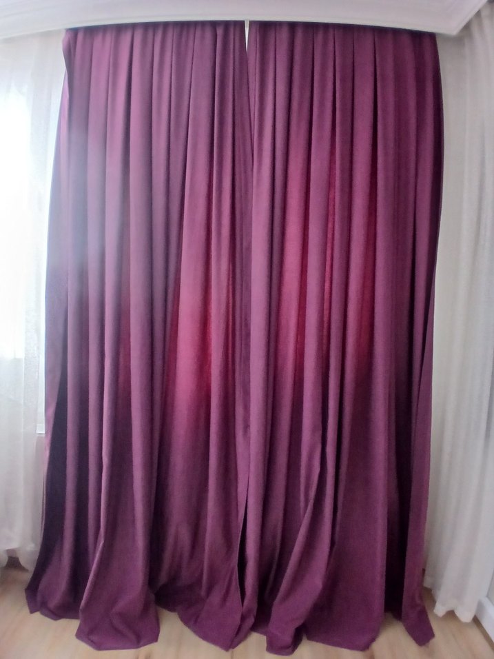 mürdüm renk fon Perde - Görsel 2