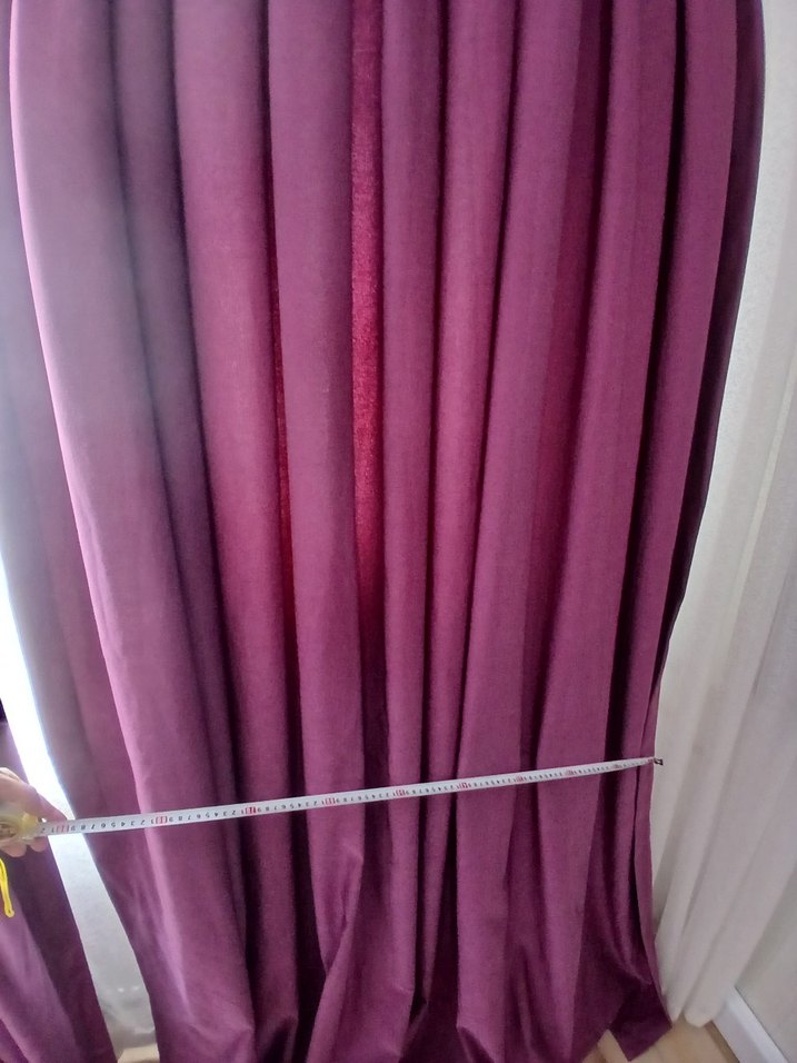 mürdüm renk fon Perde - Görsel 3