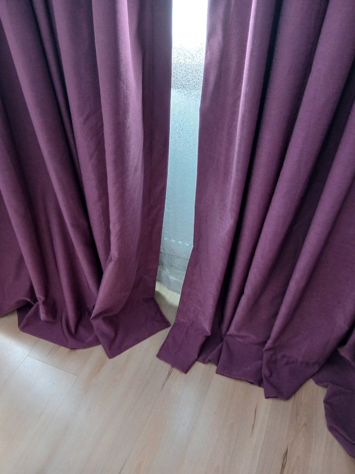 mürdüm renk fon Perde - Görsel 4