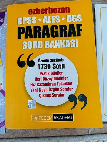Ezberbozan paragraf kpss ales dgs soru bankası pegem akademi