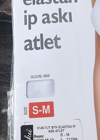  Beden Tutku elastan ip askılı atlet 5 adet 