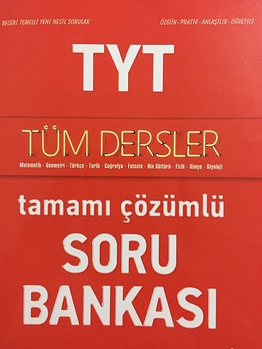TYT tüm dersler soru bankası