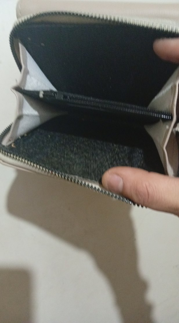 Bej Kadın Deri Fermuarlı Cüzdan - Görsel 4