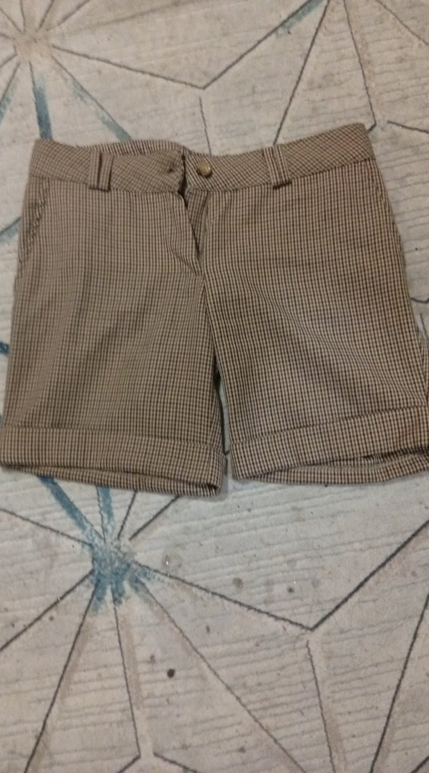 Düğmeli Kahverengi Kadın Mini Şort - Görsel 2