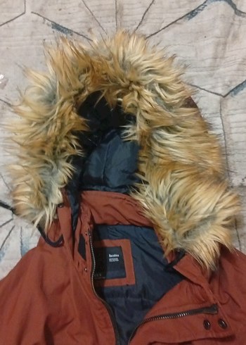 Kahverengi Kürklü Erkek Midi Mont - Görsel 3