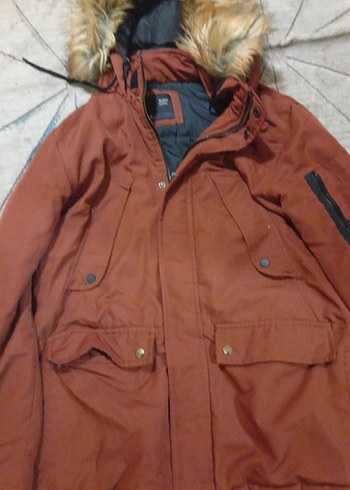 Kahverengi Kürklü Erkek Midi Mont - Görsel 2