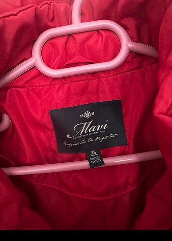 Kürklü Kırmızı Kadın Kısa Kışlık Mont - Görsel 2