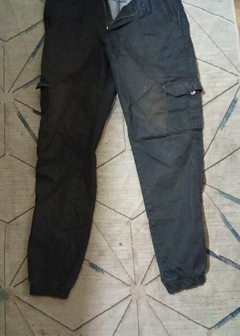 Siyah Erkek Kargo Kot Pantolon - Görsel 2