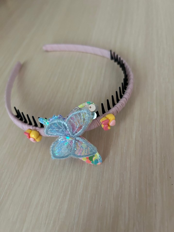 Çiçekli Boncuklu Renkli Çocuk 2li taç - Görsel 2