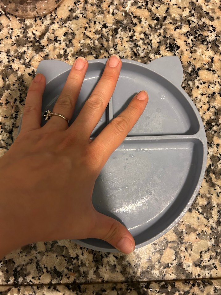 Gri Bölmeli vakumlu Çocuk Tabak - Görsel 3