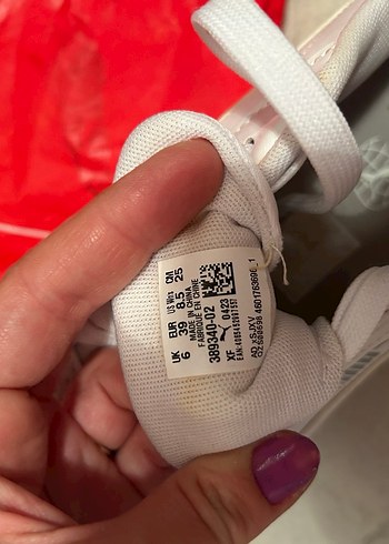 Beyaz Kadın Spor Ayakkabı Kadife Tabanlı - Görsel 6