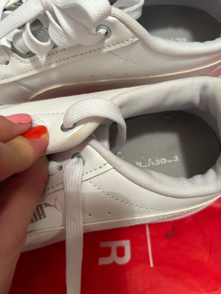 Beyaz Kadın Spor Ayakkabı Kadife Tabanlı - Görsel 2