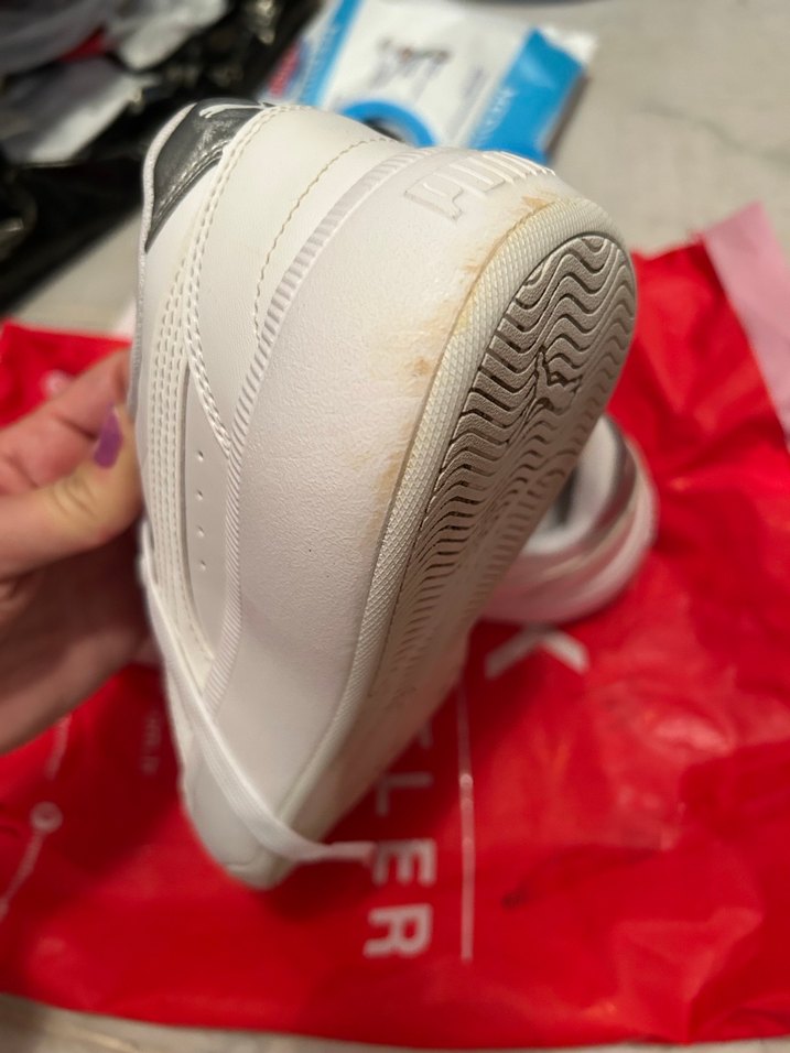 Beyaz Kadın Spor Ayakkabı Kadife Tabanlı - Görsel 4