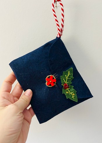Özel yapım Keçe cüzdan ve yılbaşı süsü - Görsel 3