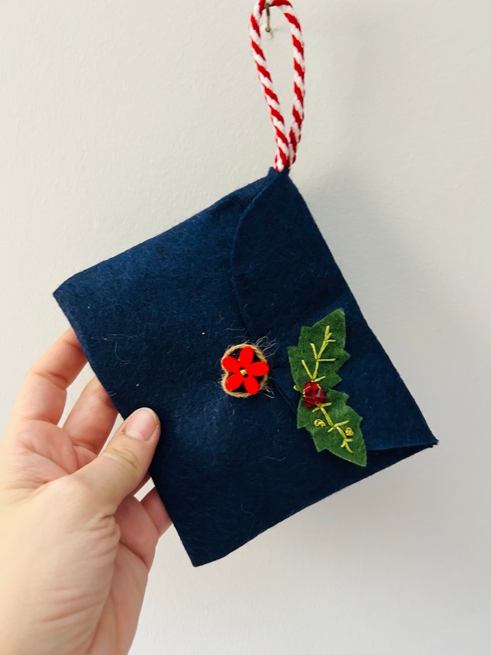 Özel yapım Keçe cüzdan ve yılbaşı süsü - Görsel 3