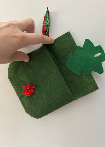 Keçe zarf cüzdan ve yılbaşı süsü - Görsel 2