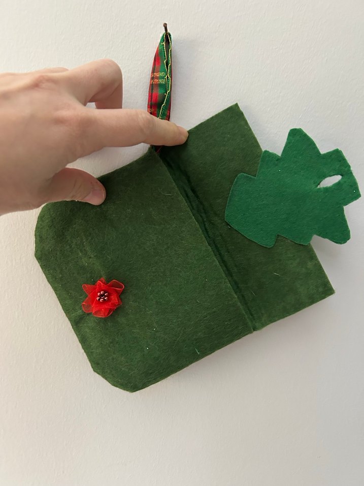 Keçe zarf cüzdan ve yılbaşı süsü - Görsel 2