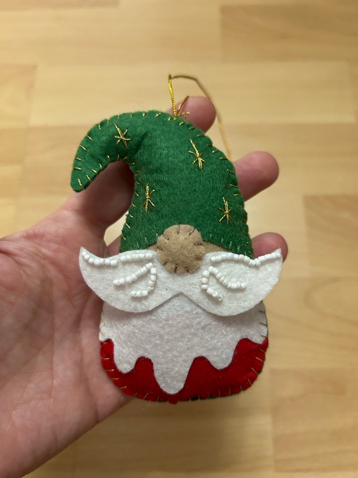 Keçe zarf cüzdan ve yılbaşı süsü - Görsel 3