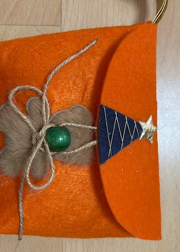 Mor ince Keçe Bohem Nakışlı Cüzdan 2 Li set - Görsel 5