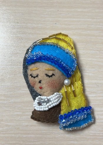 Frida ve inci küpeli kız broşlar - Görsel 5