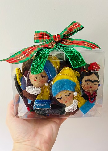 Frida ve inci küpeli kız broşlar - Görsel 6