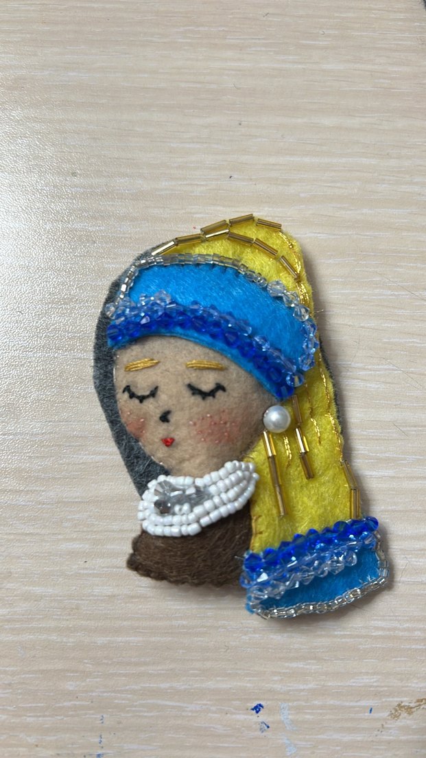 Frida ve inci küpeli kız broşlar - Görsel 5