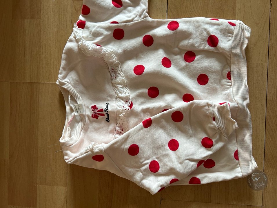 Beyaz Nakışlı Dantelli Bebek Kız Takımı - Görsel 2