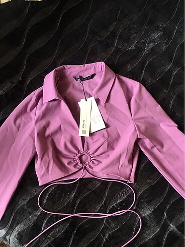 Zara crop gömlek